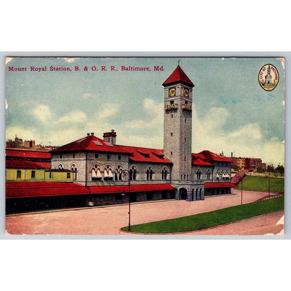 Mount Royal Station B&O Railroad Baltimore MD Postcard 1910 Ottenheimer